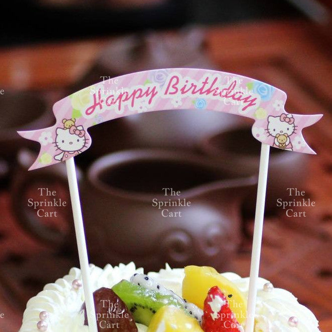 Random Happy Birthday Cake Topper Cake Decoration for Baking Party Supplies TSC