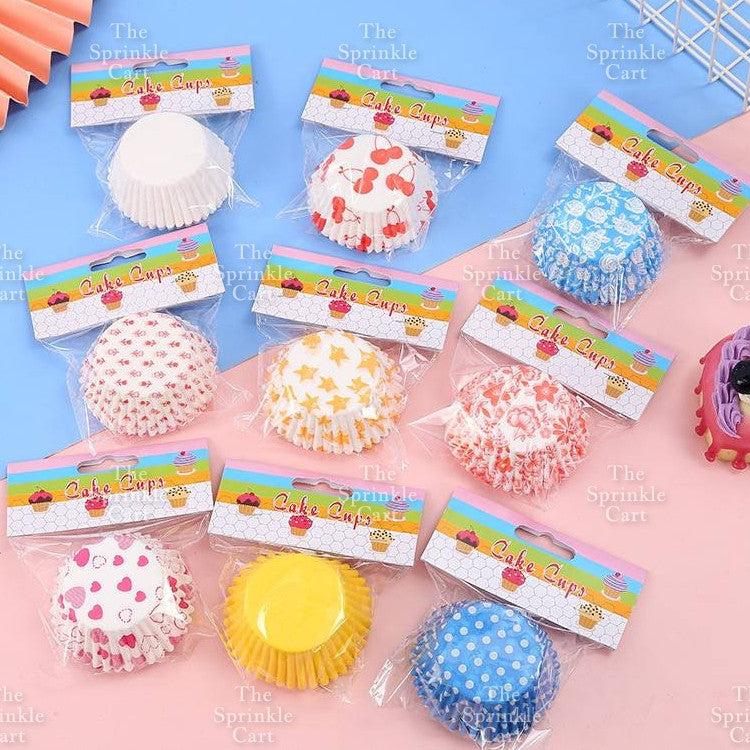 50pcs Colorful Foil Cupcake Liner Paper Cups Baking Muffin Liner
