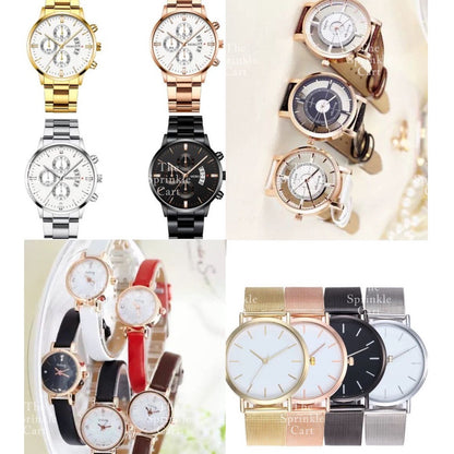Men & Women's Watch Relo Analog Fashion Wristwatch Leather Quartz Accessories TSC