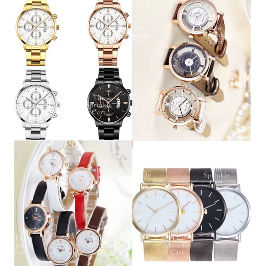 Men & Women's Watch Relo Analog Fashion Wristwatch Leather Quartz Accessories TSC