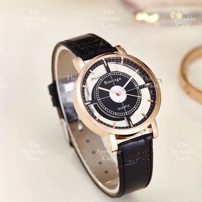 Men & Women's Watch Relo Analog Fashion Wristwatch Leather Quartz Accessories TSC