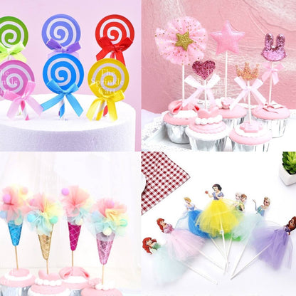 Random Happy Birthday Cake Topper Cake Decoration for Baking Party Supplies TSC