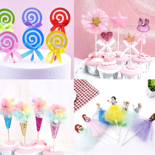 Random Happy Birthday Cake Topper Cake Decoration for Baking Party Supplies TSC