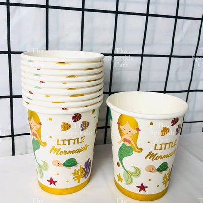 10pcs Disposable Tableware Metallic Colorful Drinking Cups Birthday Party Supplies TSC