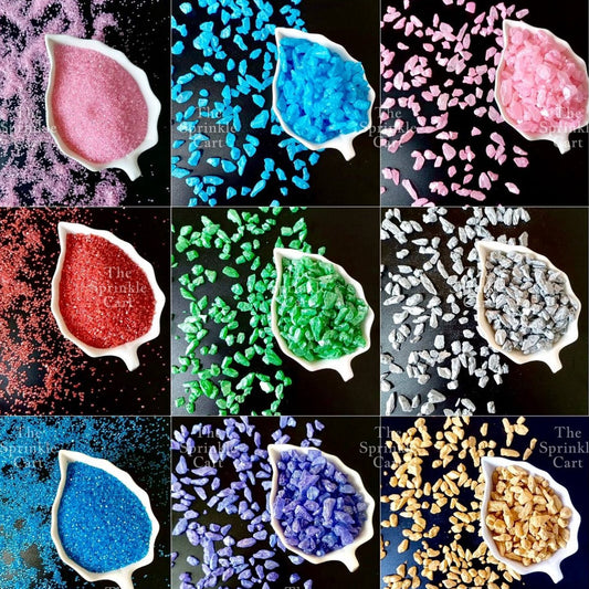 100grams Sugar Sand Glitter Sparkle Sprinkles Edible Sugar Color Cake Decoration Rock Sugar
