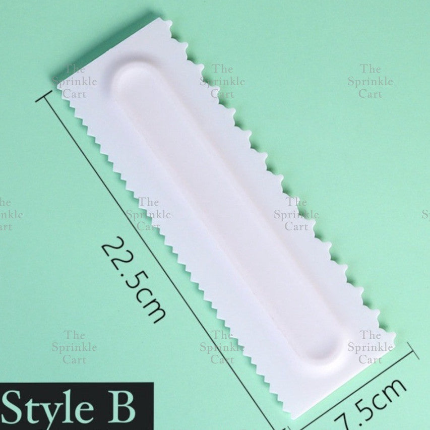 4pcs Cake Decorating Comb Smoother Scraper for Icing