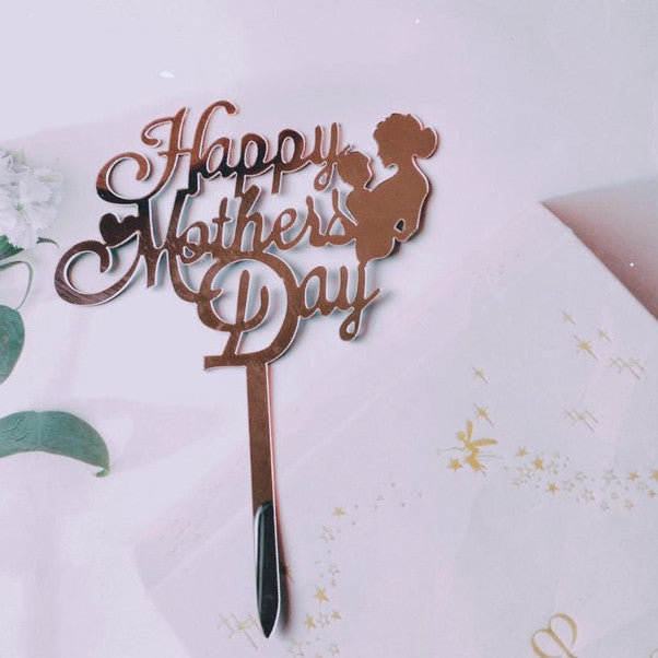 Mother’s Day Father’s Day Theme Cake Acrylic Paper Topper Decoration TSC