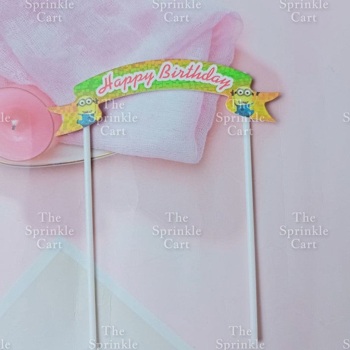 Glitter Paper Happy Birthday Love Cake Topper Party Supplies  Decor TSC