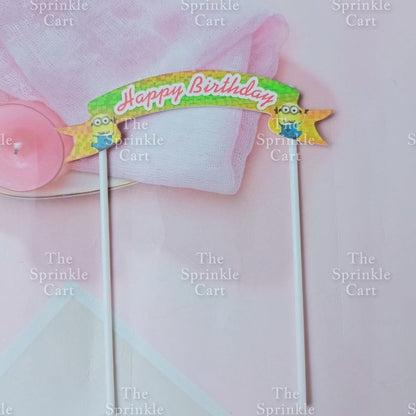 Glitter Paper Happy Birthday Love Cake Topper Party Supplies  Decor TSC