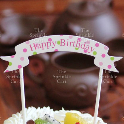 Glitter Paper Happy Birthday Love Cake Topper Party Supplies  Decor TSC