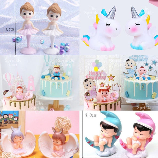 Mini Toys Cake Topper Ballerina/Fairy/Bear Balloon/Angel Toys/Grandma Grandpa/Baby Girl Baby Boy TSC