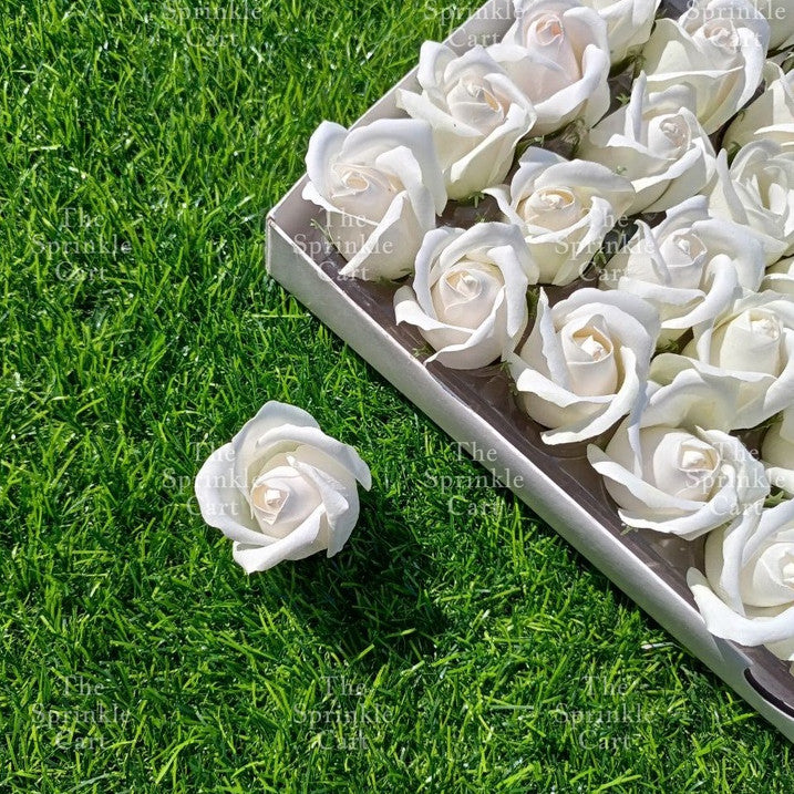 1pc Artificial Flowers Rose Peony Head  Cake Decoration