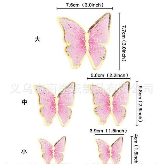 Butterfly cake topper for decoration Girl Fan cake topper