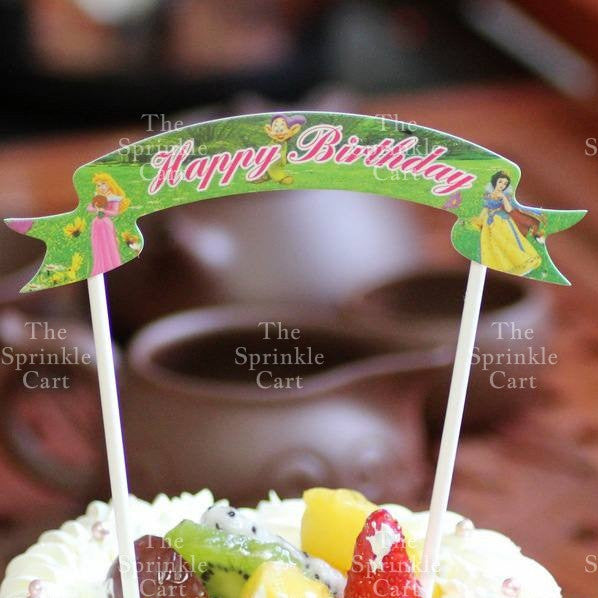 Glitter Paper Happy Birthday Love Cake Topper Party Supplies  Decor TSC