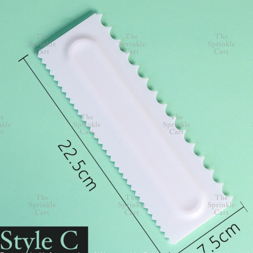4pcs Cake Decorating Comb Smoother Scraper for Icing