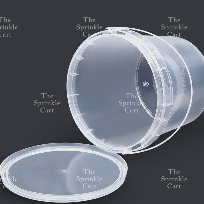 Multipurpose Clear Plastic Food Grade Cookie Bucket Container with Lid Handle Airtight Leakproof TSC