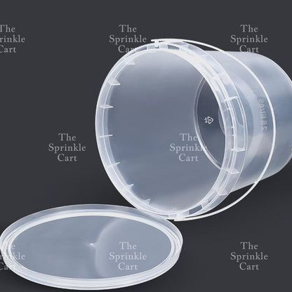 Multipurpose Clear Plastic Food Grade Cookie Bucket Container with Lid Handle Airtight Leakproof TSC