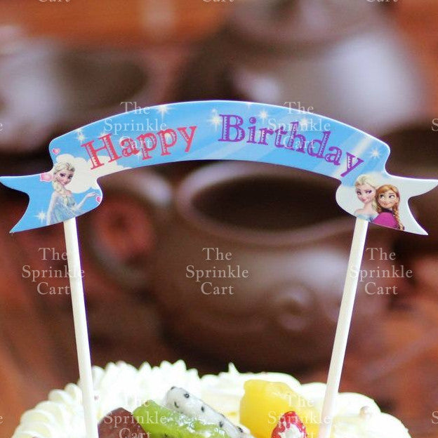 Glitter Paper Happy Birthday Love Cake Topper Party Supplies  Decor TSC