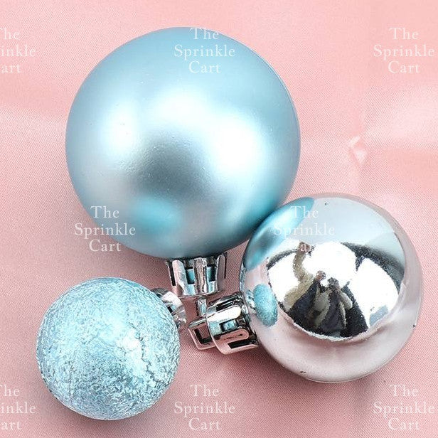 Balls Cake Topper Gold Silver Red Pink Blue Decoration Birthday Party TSC
