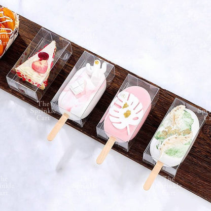 Transparent Popsicle OPP Cakesicle Boxes Gift Plastic Box Ice Cream Graham Bar packaging TSC