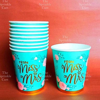 10pcs Disposable Tableware Metallic Colorful Drinking Cups Birthday Party Supplies TSC