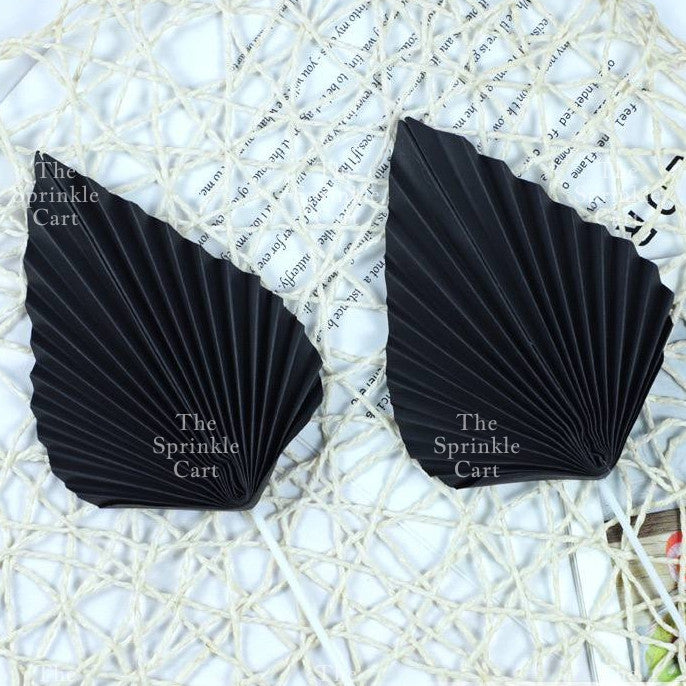 Leaf Fan Cake Toppers Paper Folding Butterfly Paper Topper Mini Paper Fan Round Cake Decoration
