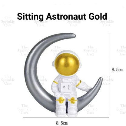 Astronaut Figurine Aviation Rocket Cupcake Decorations for Outer Space Planet Theme Birthday Party