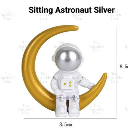 Astronaut Figurine Aviation Rocket Cupcake Decorations for Outer Space Planet Theme Birthday Party
