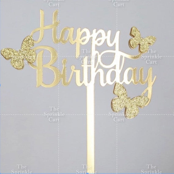 Butterfly cake topper for decoration Girl Fan cake topper