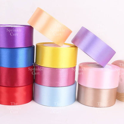 4cm Plain Satin Ribbon Gift Roll Packaging DIY Birthday Party Decoration TSC