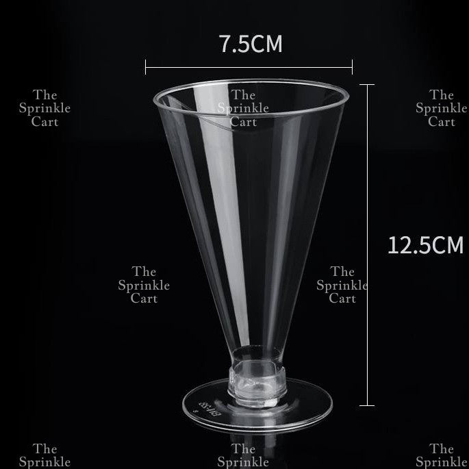 10pcs Transparent Dessert Cups Round Square Dessert Plastic Container Cake Mousse Fruits Packaging