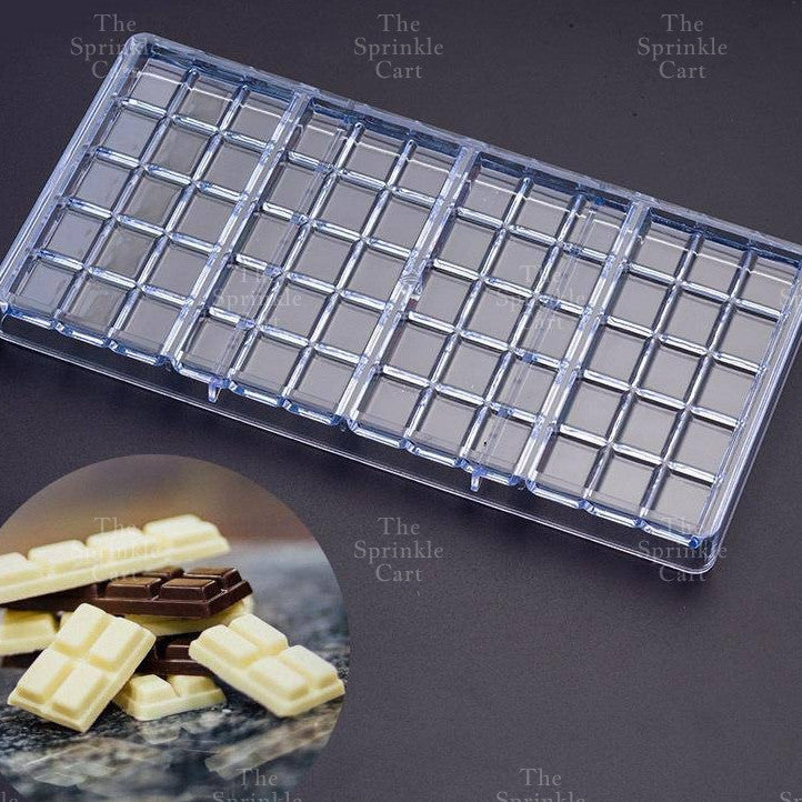 Acrylic Transparent Chocolate Bar Molder DIY Mold Ice Cube Candy Tray TSC