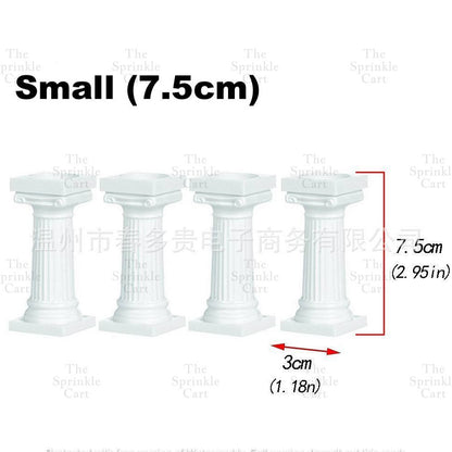 4pcs Cake Pillar Column Decoration Wedding Debut Cake Decoration TSC
