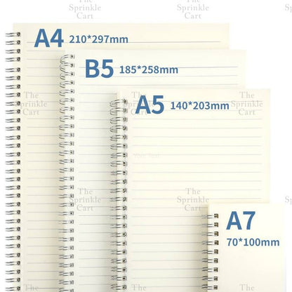 A5/B5 Spiral Colorful Notebook Simple Styled Journal Writing School Office Notes Supplies TSC
