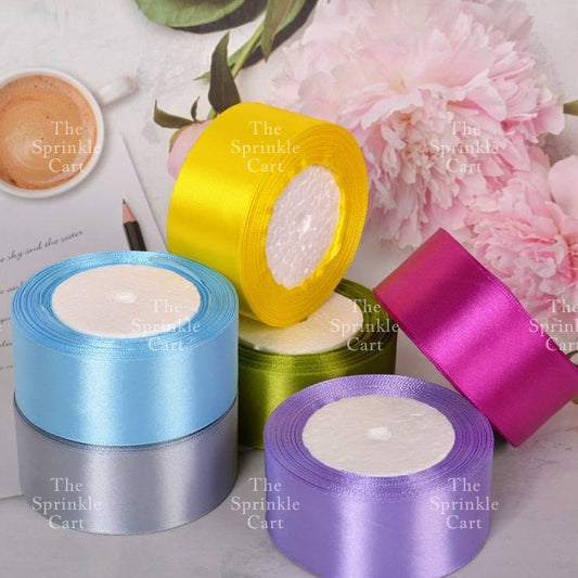 Colored Satin / Glitter Gold Silver Ribbon 23meters