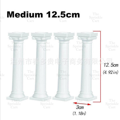 4pcs Cake Pillar Column Decoration Wedding Debut Cake Decoration TSC