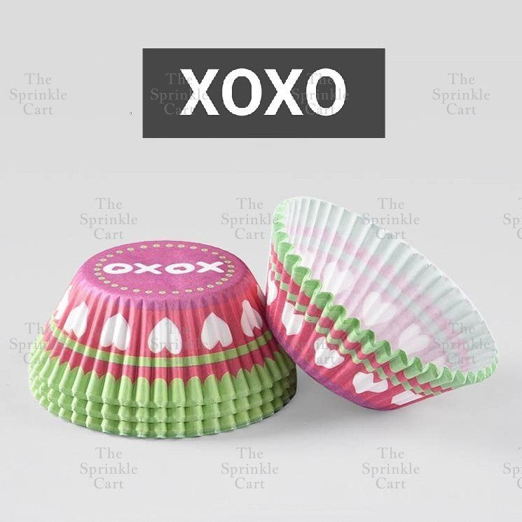 100pcs Cupcake Liner 3oz Muffin Paper Cups Colored and with Design Baking