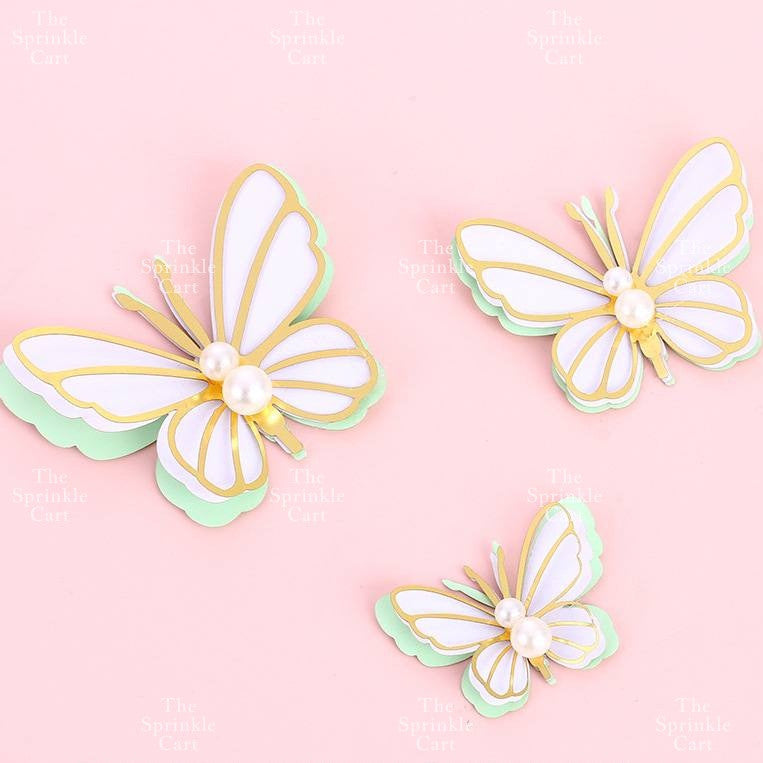 Butterfly cake topper for decoration Girl Fan cake topper