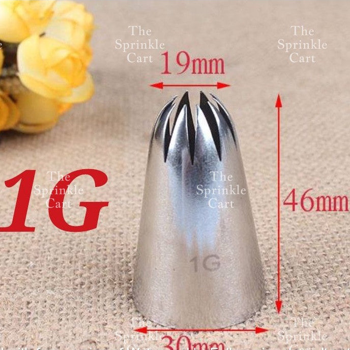 1M 2F 2D 6B 195 Nozzle Tip for Cake Icing Buttercream Pastry Decoration TSC
