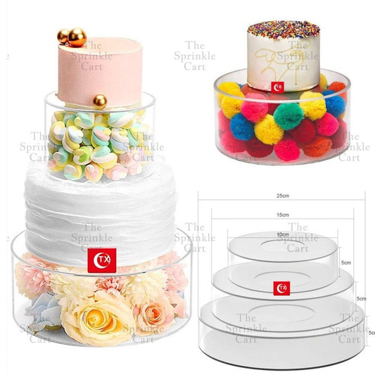 Acrylic Transparent Cake Separator Fillable Cake Spacer Decoration TSC