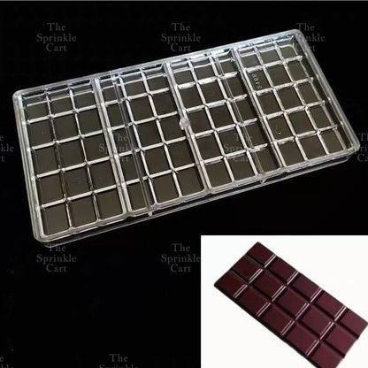 Acrylic Transparent Chocolate Bar Molder DIY Mold Ice Cube Candy Tray TSC