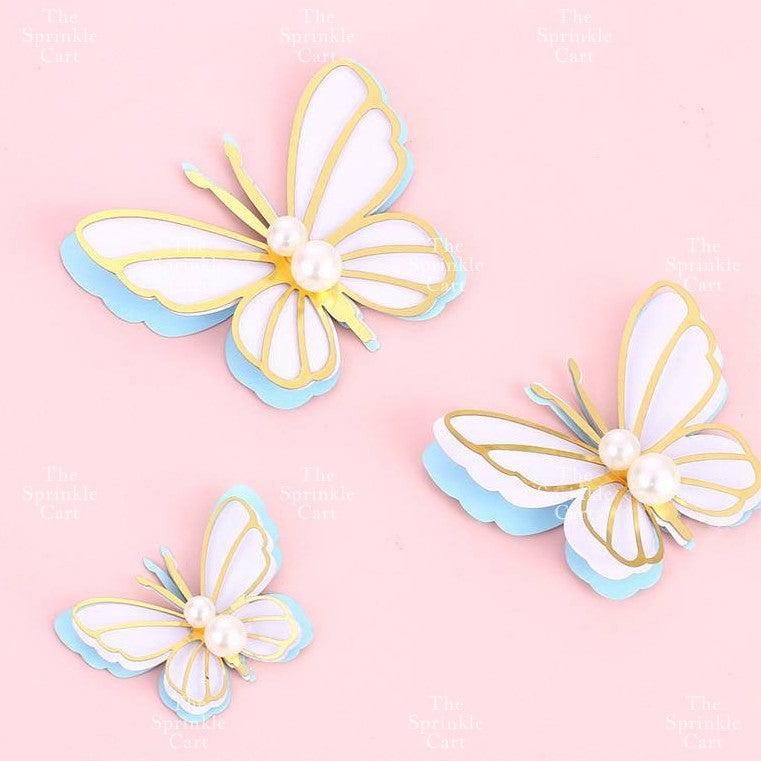 Leaf Fan Cake Toppers Paper Folding Butterfly Paper Topper Mini Paper Fan Round Cake Decoration