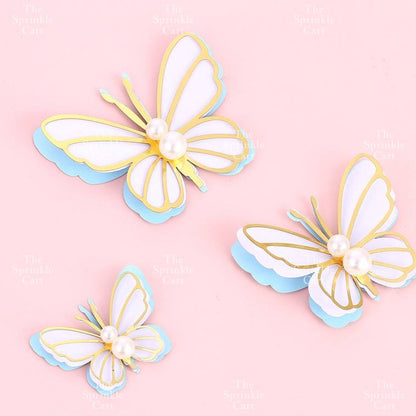 Leaf Fan Cake Toppers Paper Folding Butterfly Paper Topper Mini Paper Fan Round Cake Decoration