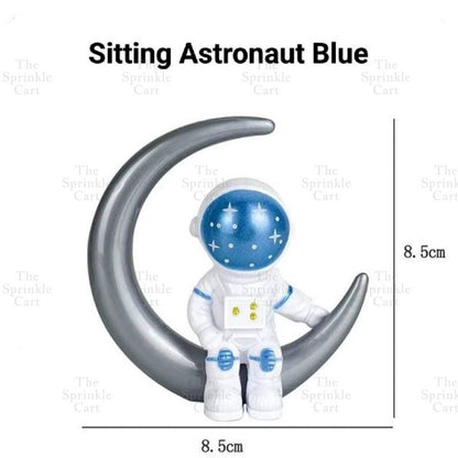 Astronaut Figurine Aviation Rocket Cupcake Decorations for Outer Space Planet Theme Birthday Party