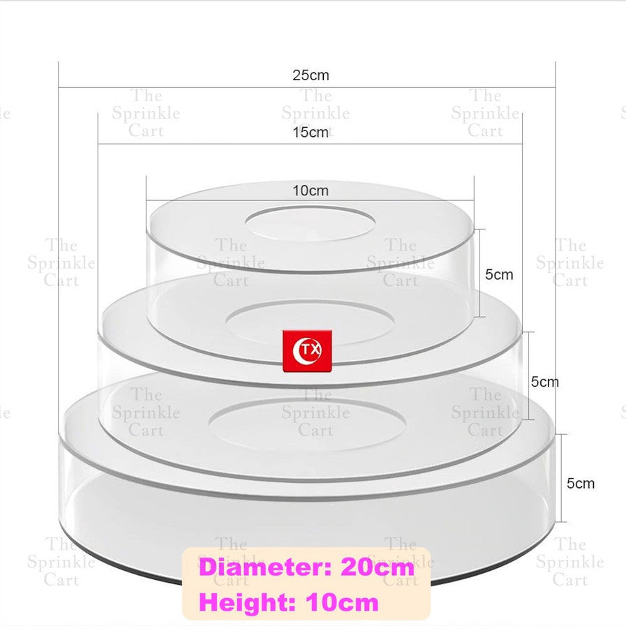 Acrylic Transparent Cake Separator Fillable Cake Spacer Decoration TSC