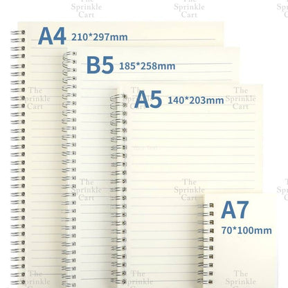 A5/B5 Spiral Colorful Notebook Simple Styled Journal Writing School Office Notes Supplies TSC