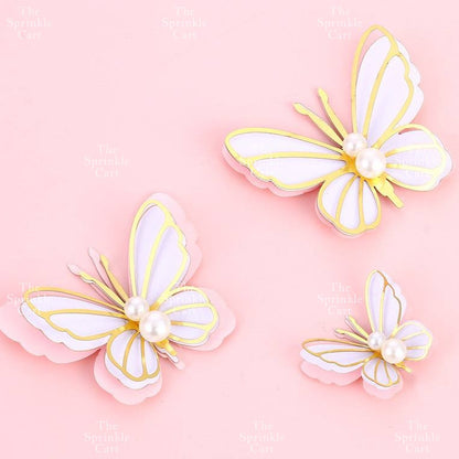 Leaf Fan Cake Toppers Paper Folding Butterfly Paper Topper Mini Paper Fan Round Cake Decoration
