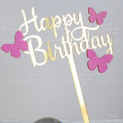 Butterfly cake topper for decoration Girl Fan cake topper