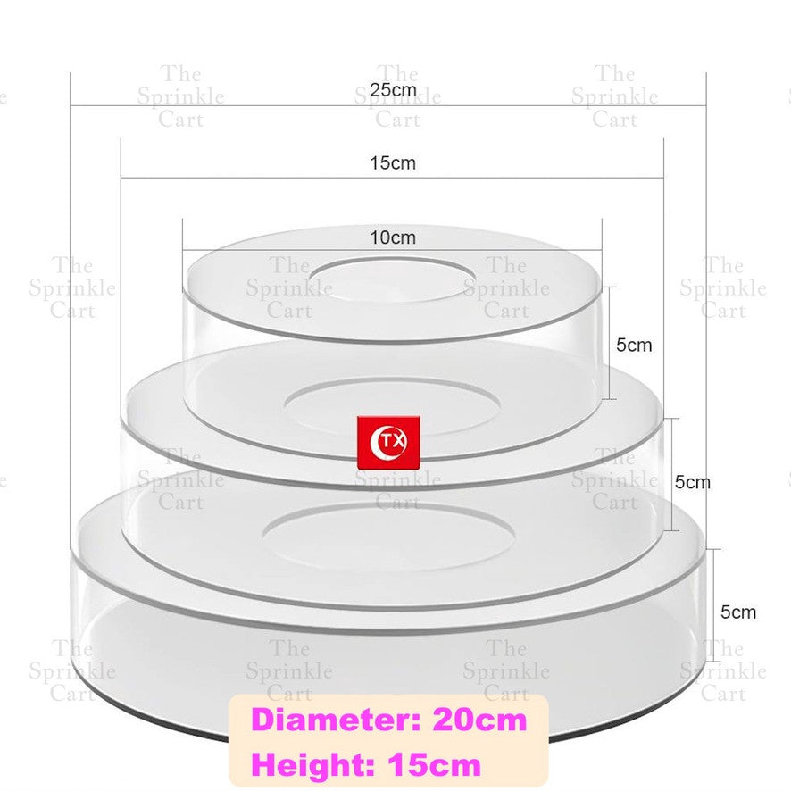 Acrylic Transparent Cake Separator Fillable Cake Spacer Decoration TSC