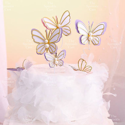 Butterfly cake topper for decoration Girl Fan cake topper